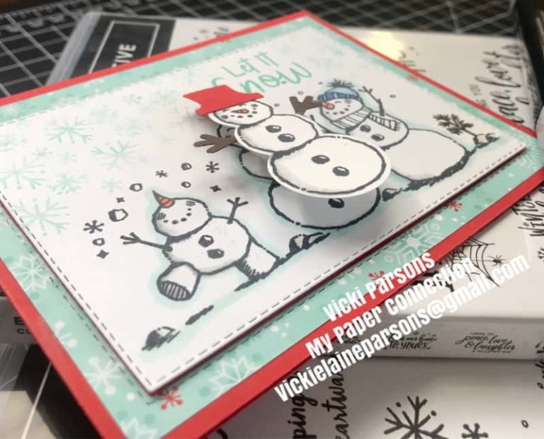 Snowman Wobble 3d card
