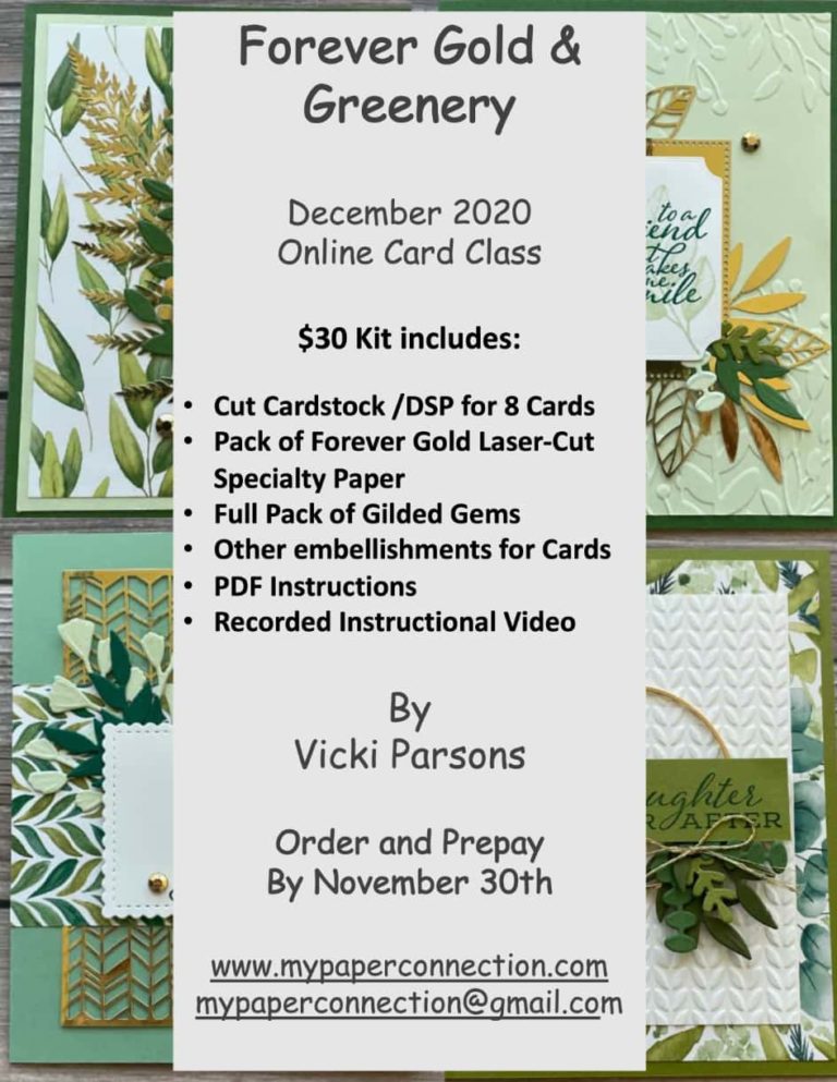 Forever Greenery and Gold Online Card Class